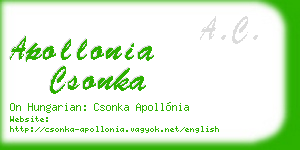 apollonia csonka business card